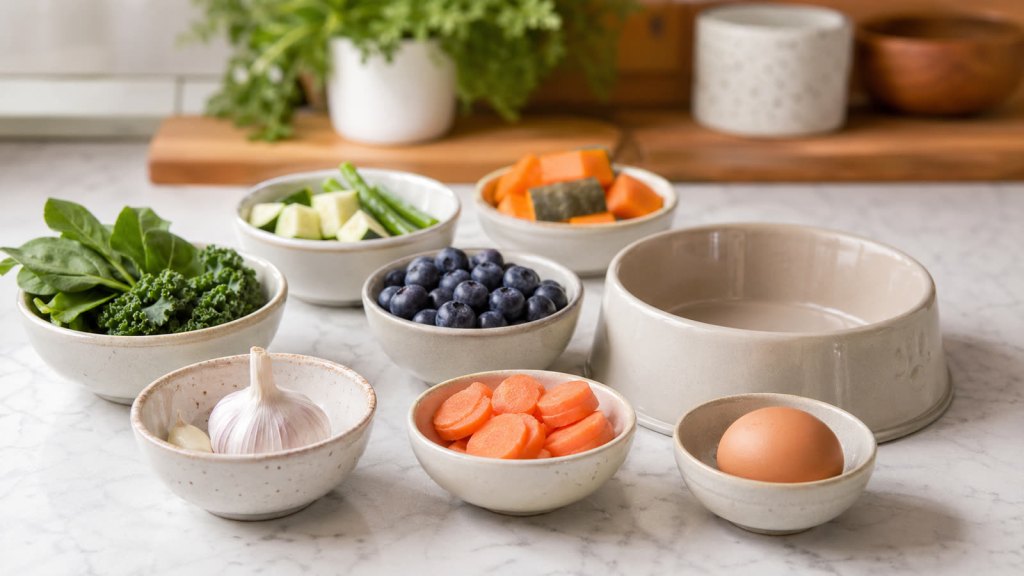 Carefully separated dog-safe ingredients for misunderstood food articles